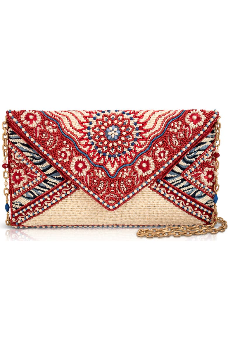 Mary Frances Accessories Tied & True Crossbody Handbag, Main, color, Red / White