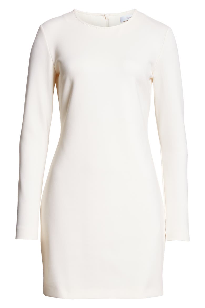 Bartolo Long Sleeve Jersey Sheath Dress, Alternate, color, WHITE