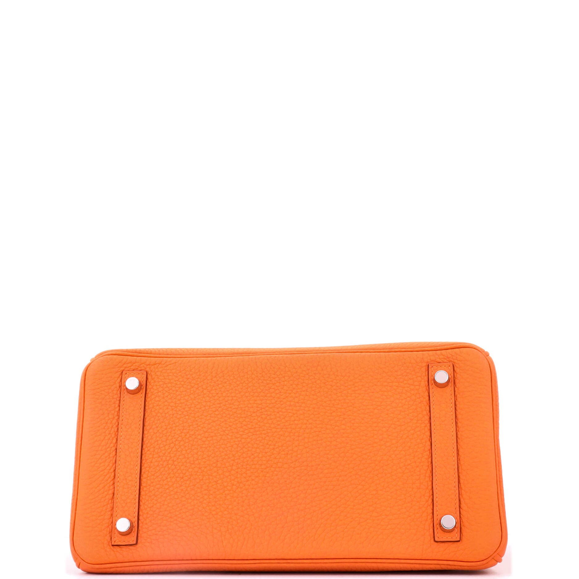 Birkin Handbag Orange Clemence with Palladium Hardware 30, Alternate, color, Orange