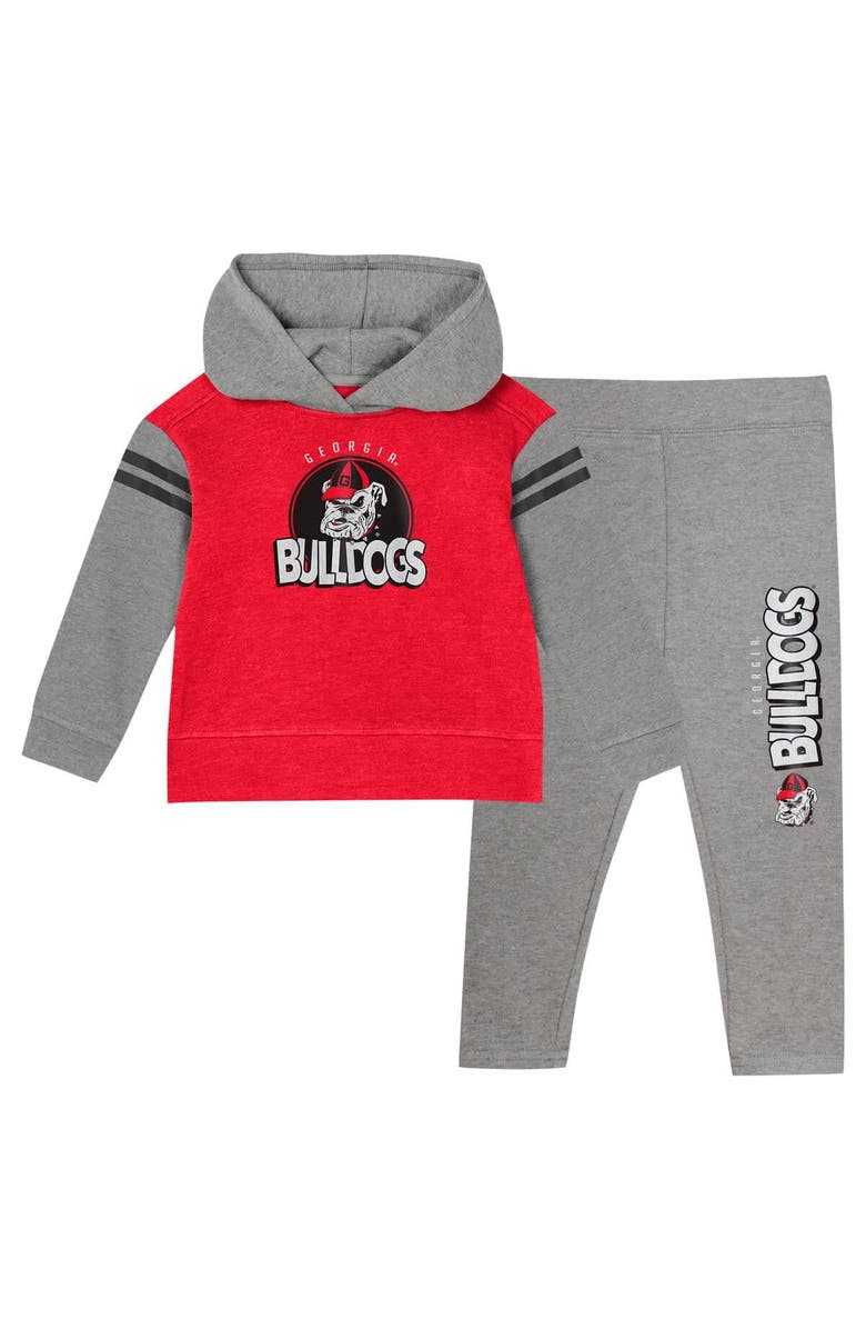 Outerstuff Girls Toddler Georgia Bulldogs Clubhouse Pullover Hoodie and Legging Set, Main, color, Red
