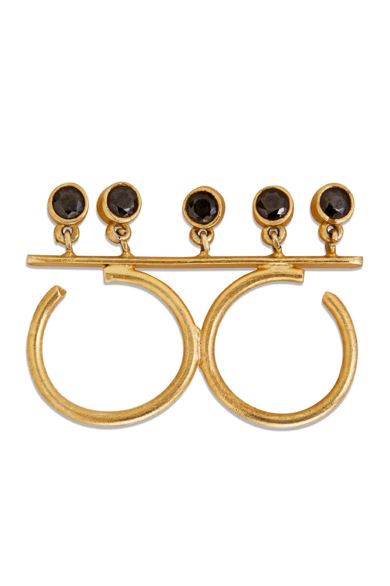 KANDI DOUBLE RING, Alternate, color, Gold Plated