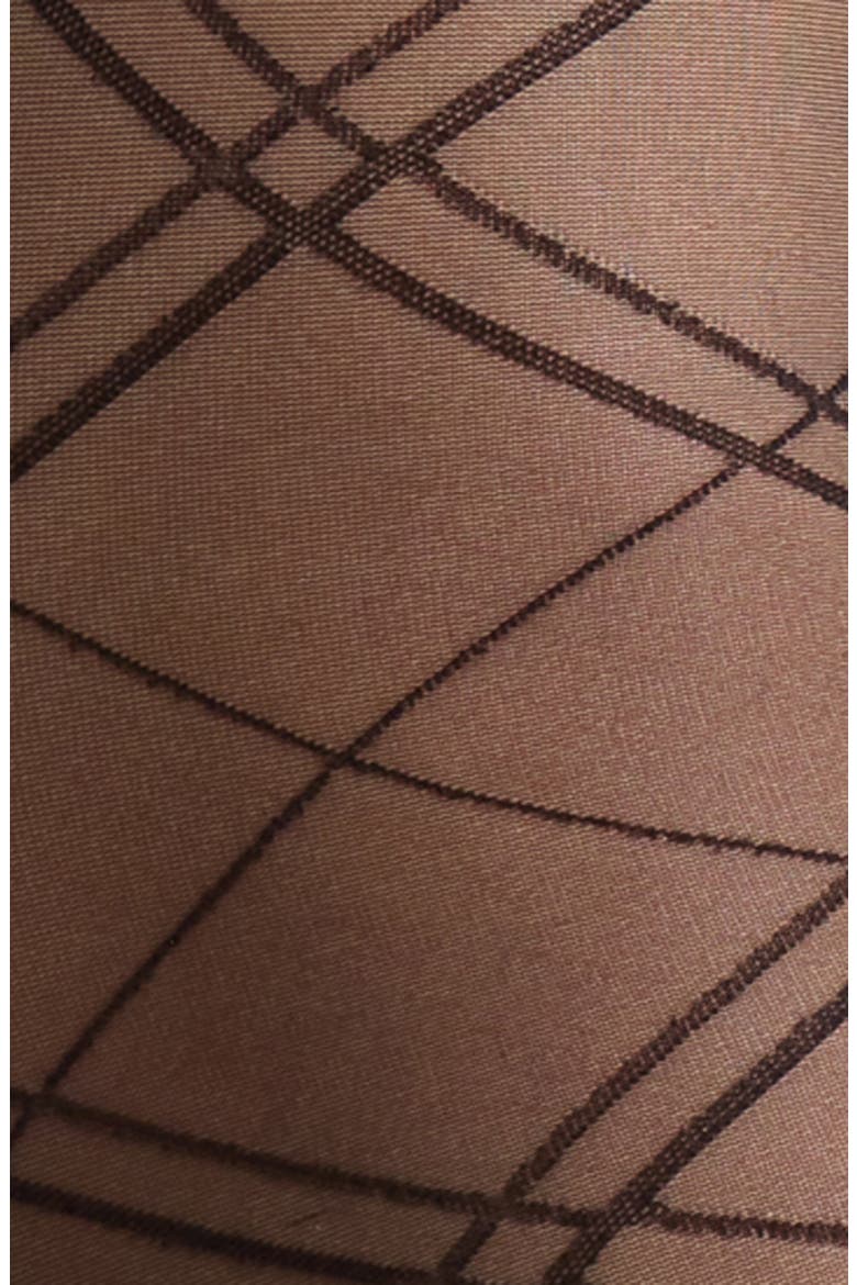 Plaid Sheer Tights, Alternate, color, BLACK