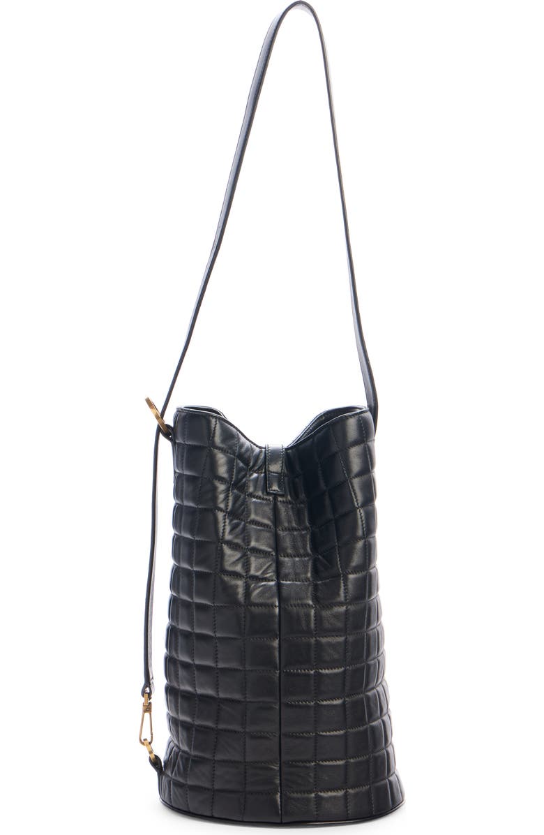Saint Laurent Medium Quilted Leather Bucket Bag, Alternate, color,