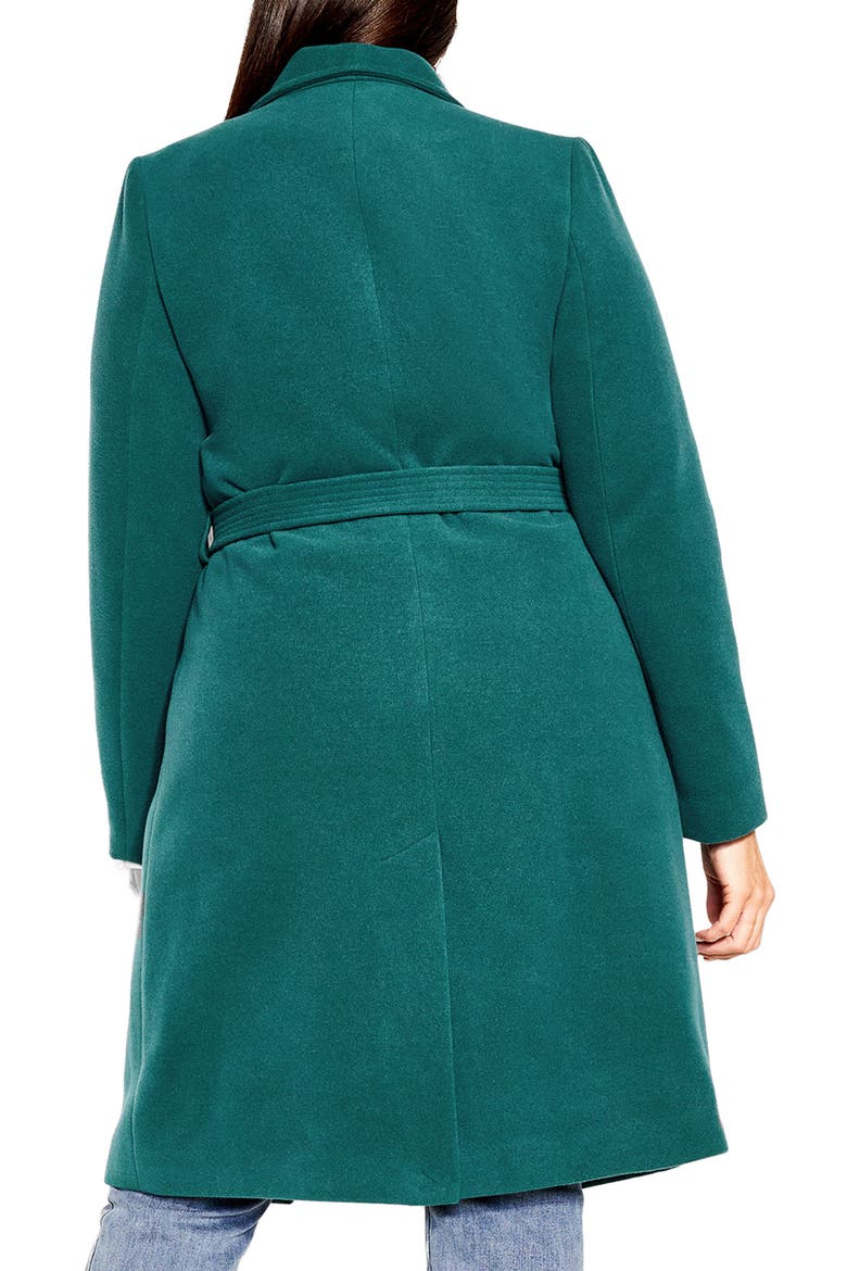 Callie Belted Coat, Alternate, color, GREEN