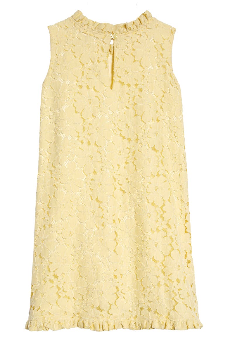 Lace Shift Dress, Alternate, color, YELLOW CLOVER