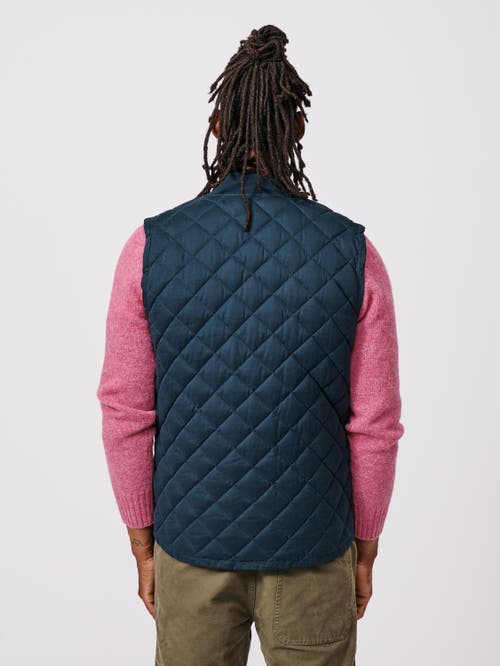 Aubin Anwick Quilted Gilet Vest In Blue