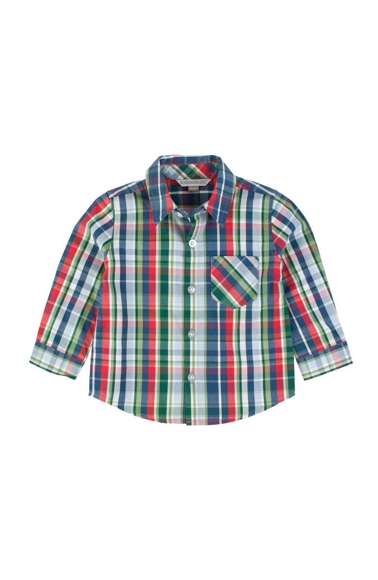 RuggedButts Toddler Boys Long Sleeve Button Down Shirt, Main, color, 