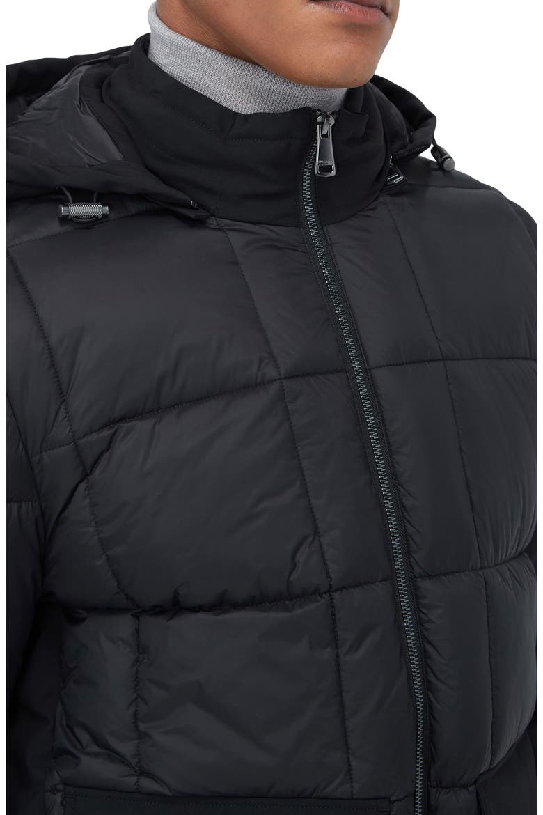 Quilted Hooded Field Jacket, Alternate, color, BLACK