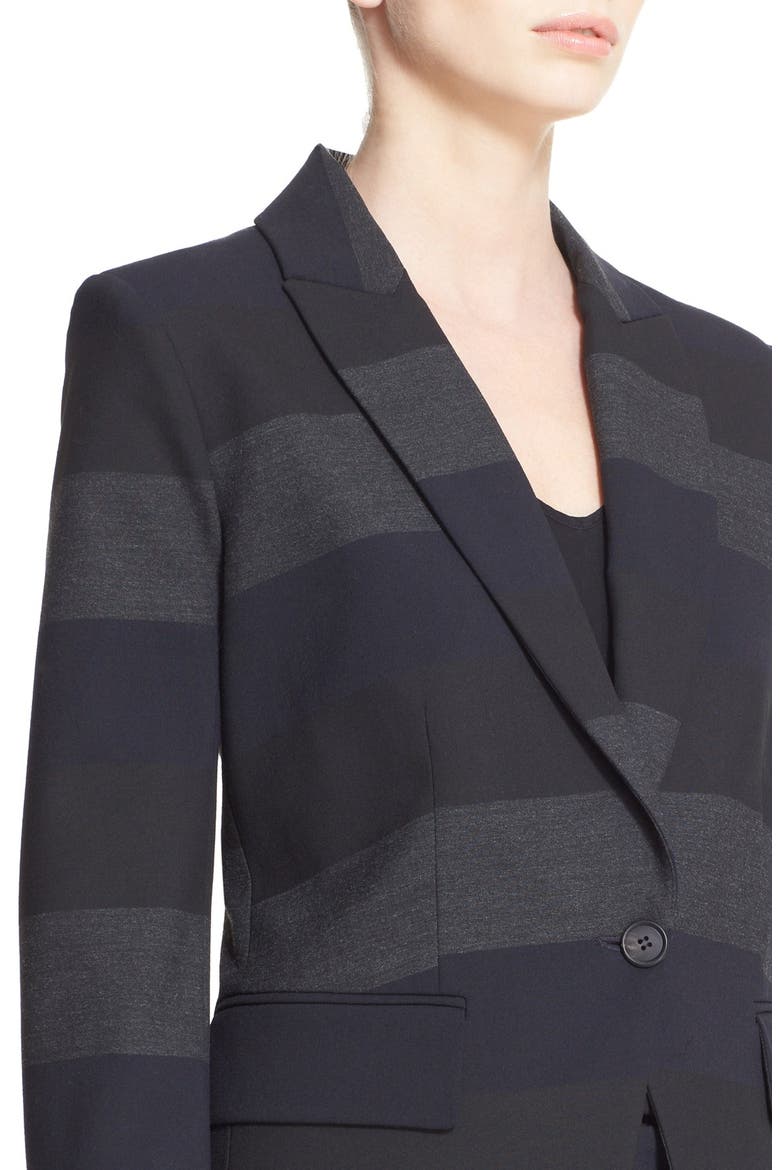 'Kanae Khan' Stripe Blazer, Alternate, color, GREY STRIPE