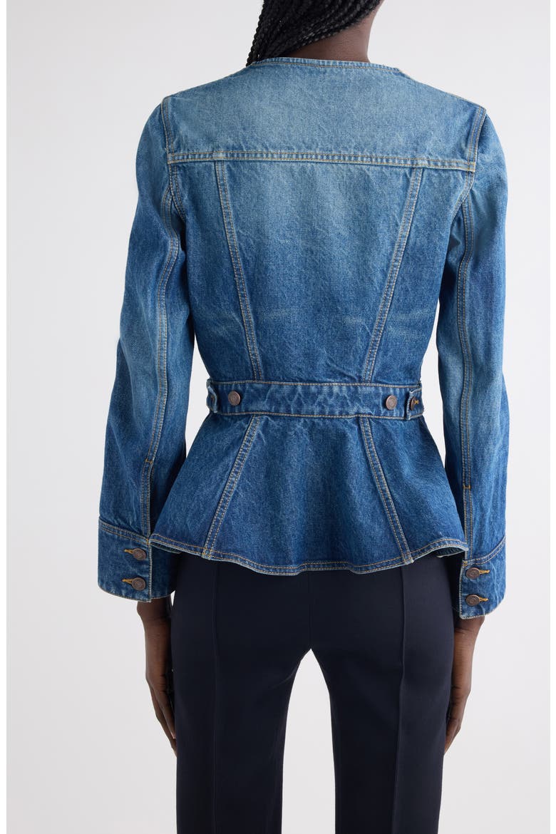 Denim Peplum Jacket (Women) | Nordstrom