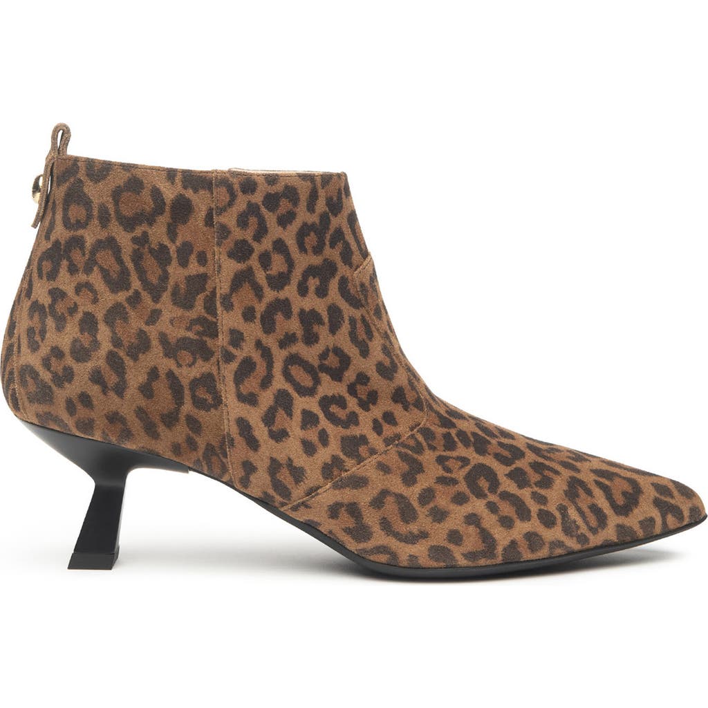 Nerogiardini Mid Heel Ankle Bootie In Animal Print