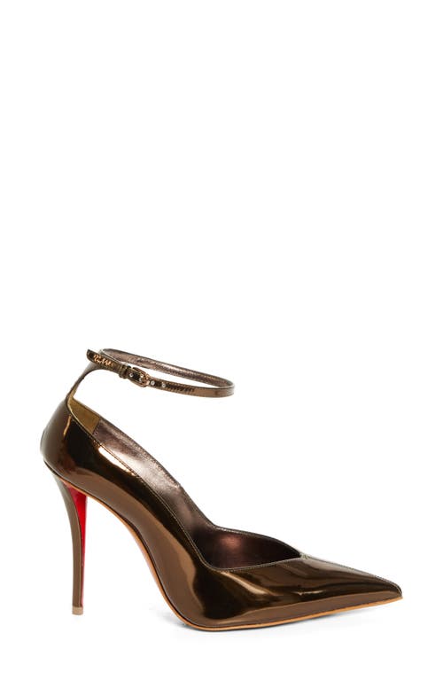 Christian Louboutin Miss Z Erozee Ankle Strap Pump In Brown