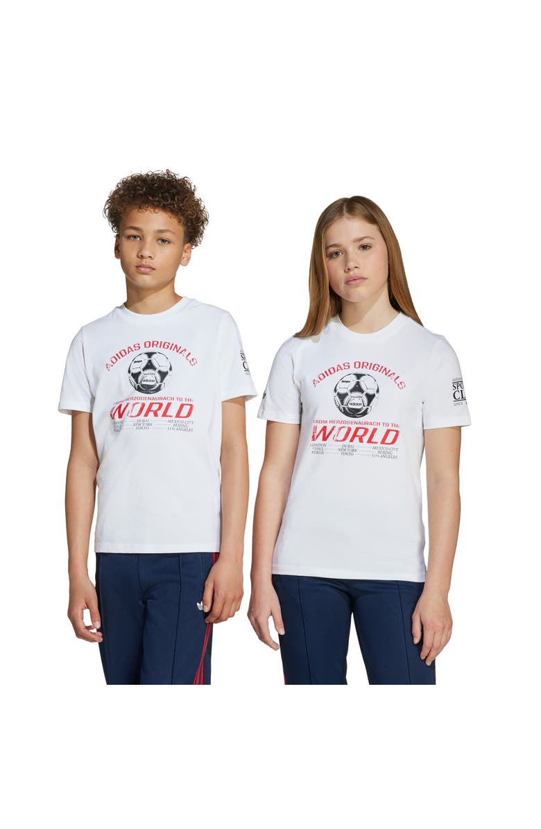 adidas Originals Kids' '90s Soccer Cotton Graphic T-Shirt, Alternate, color, White