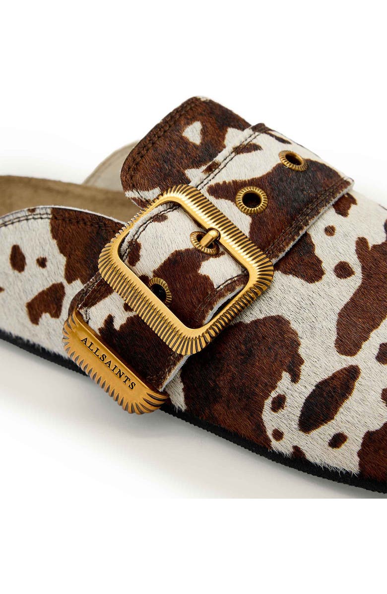 AllSaints Staffa Genuine Calf Hair Mule, Alternate, color, Cow Print