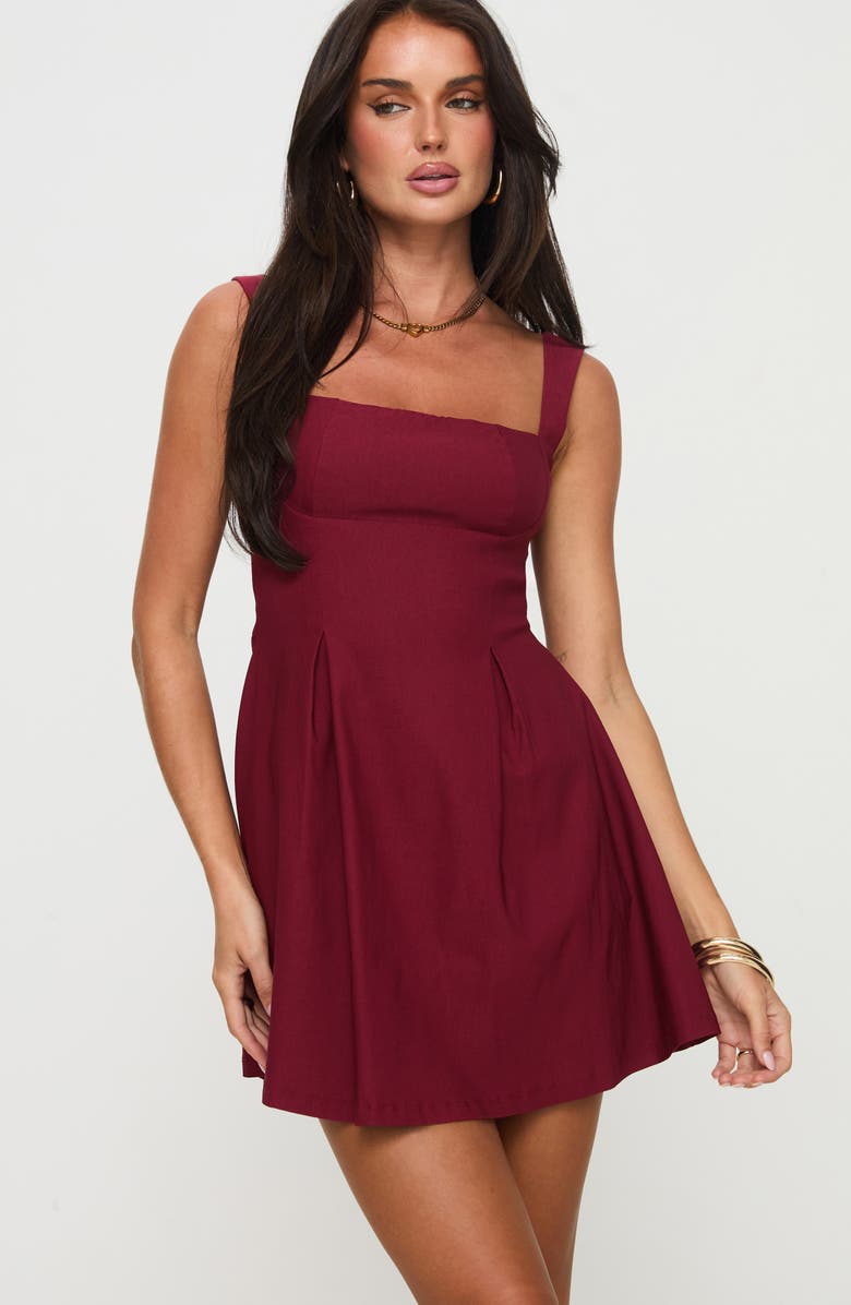 Princess Polly Xanthus Tie Back Minidress, Alternate, color, Red