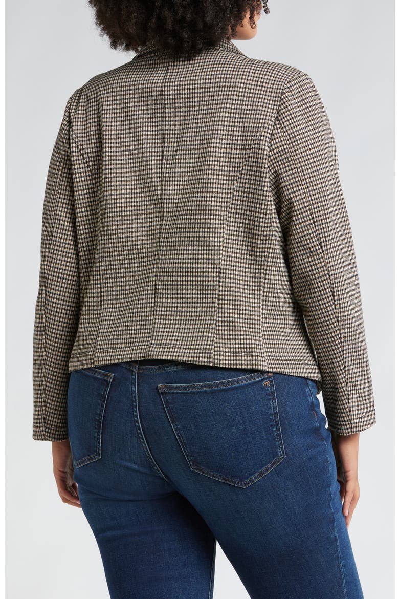 Open Front Blazer, Alternate, color, BLK/TAN CHECK