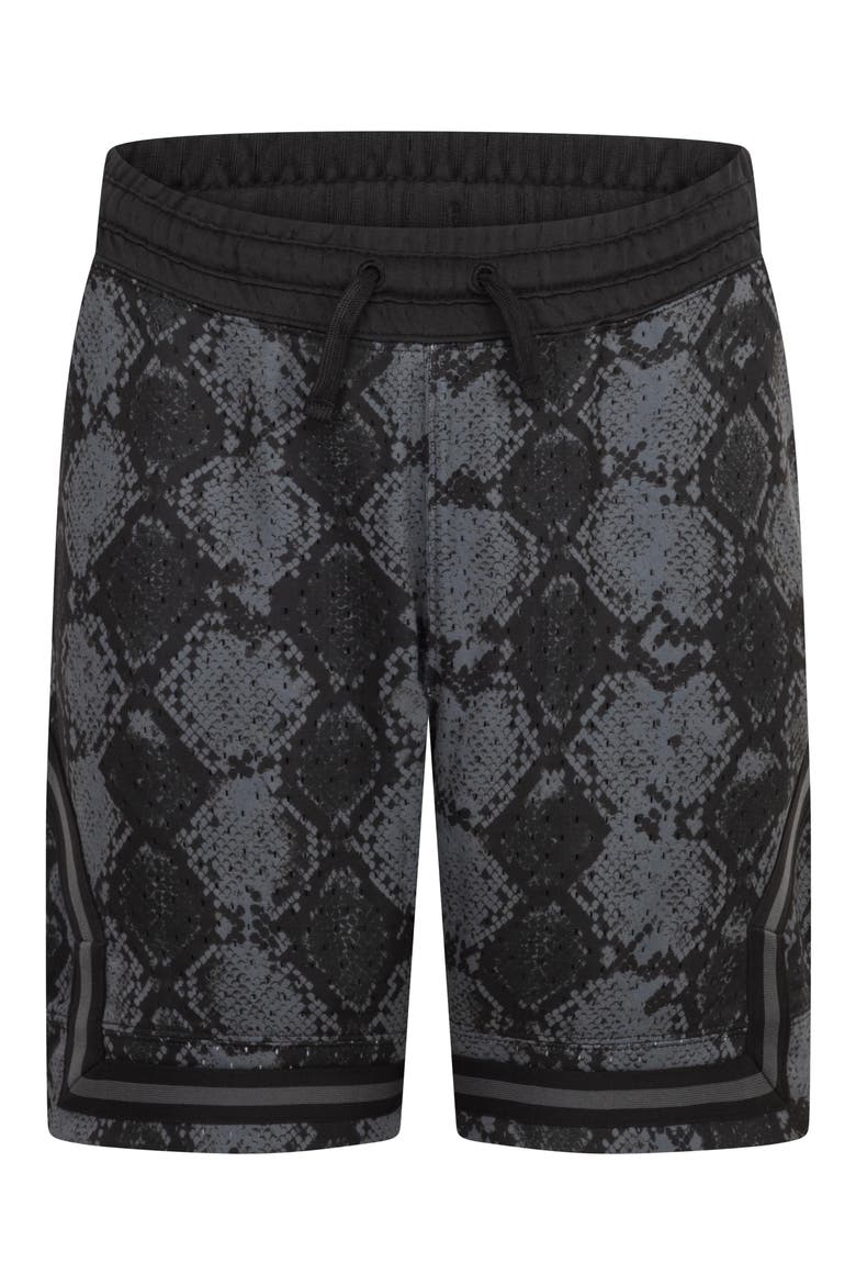 Kids' Print Dri-FIT Mesh Basketball Shorts, Main, color, GF5IRON GR
