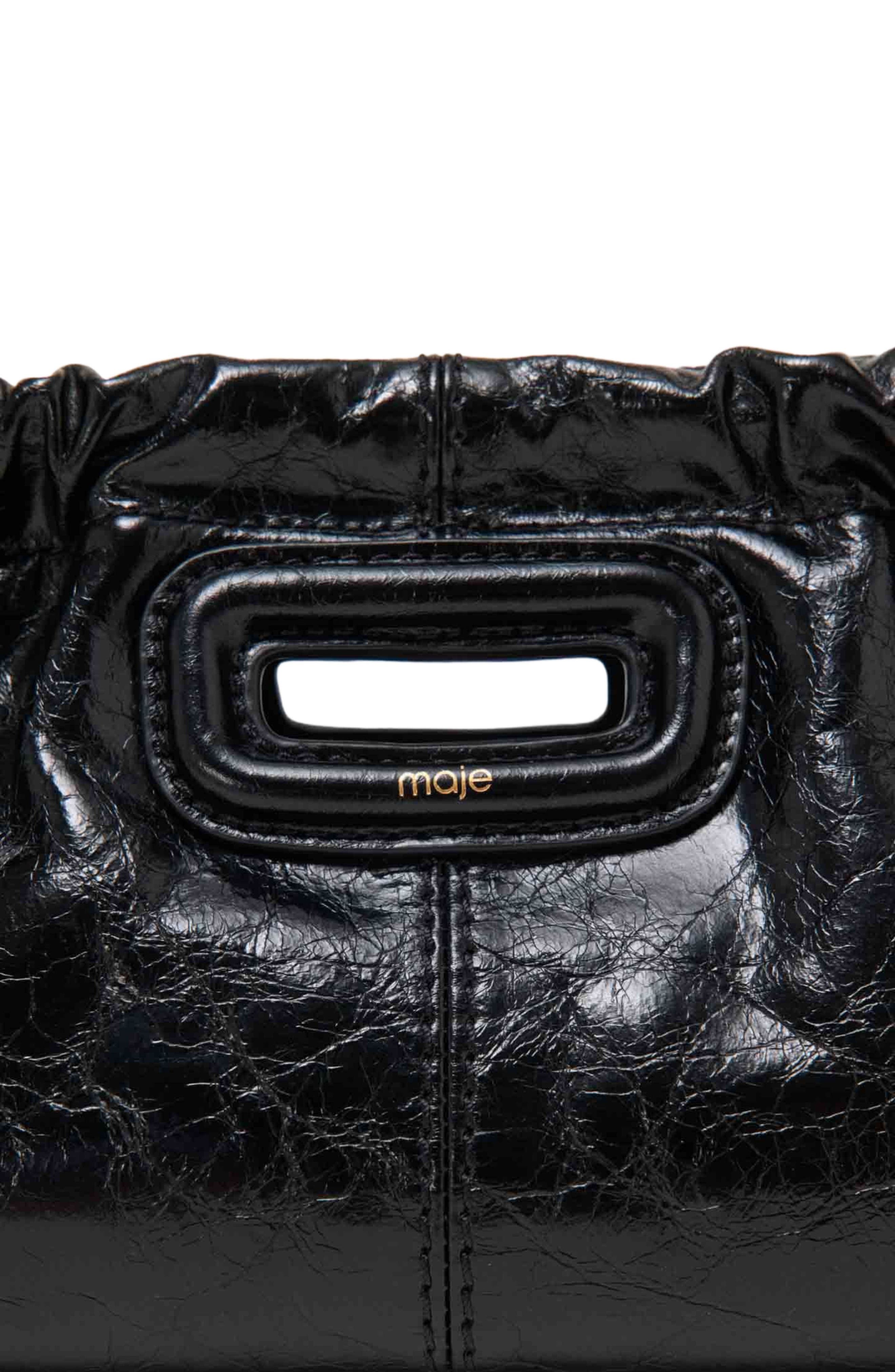 Crackled leather Milpli Gazette, Alternate, color, Black