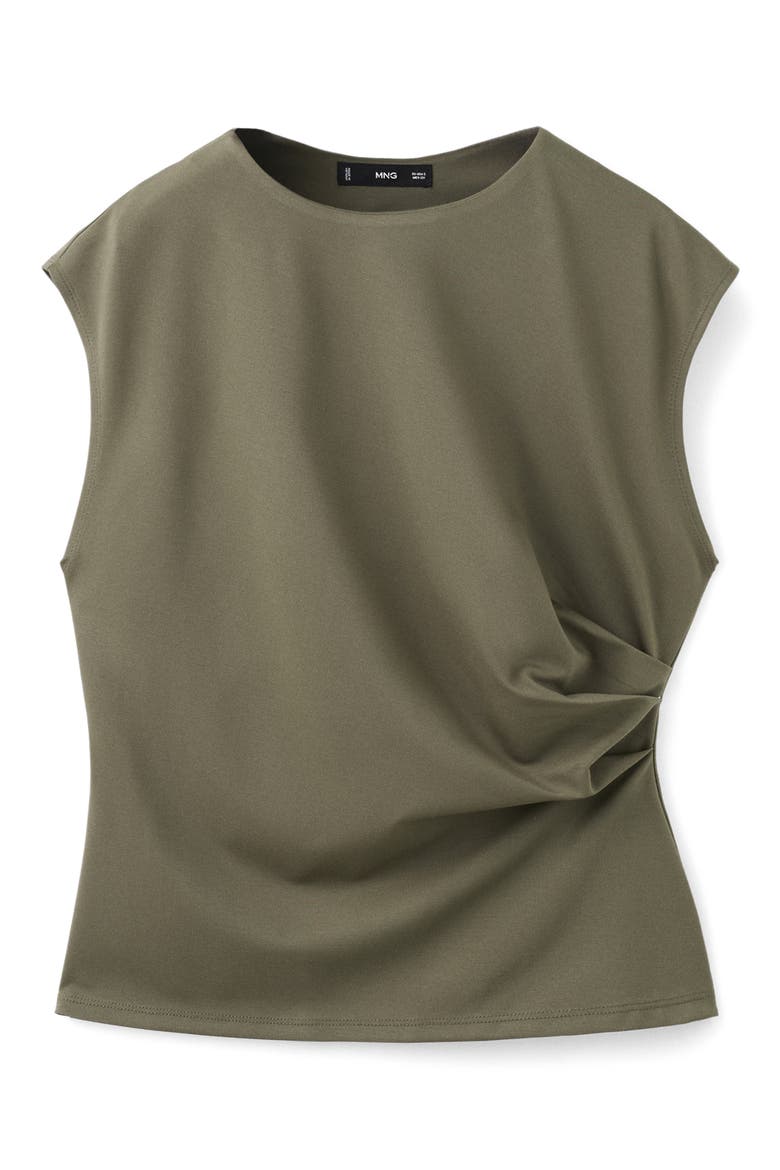 Pleated Top, Alternate, color, KHAKI GREEN