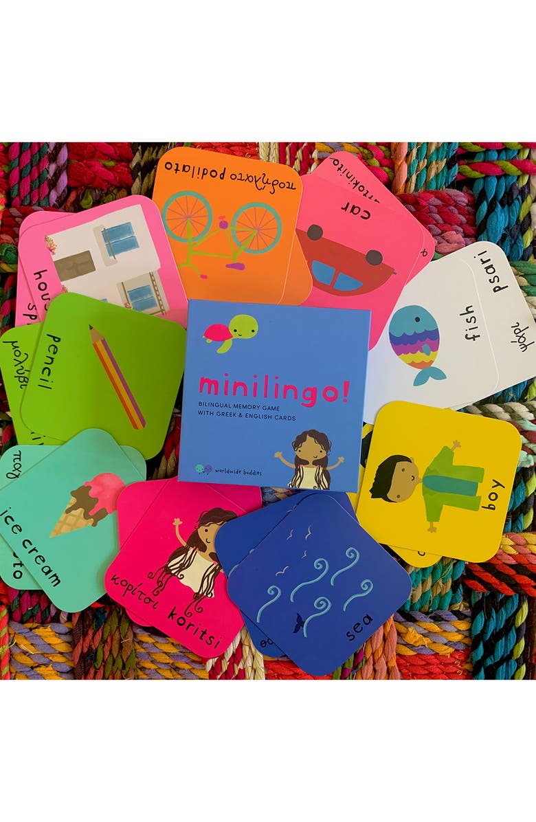 Worldwide Buddies Minilingo Greek/English Bilingual Memory Card Game, Alternate, color,