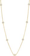 EFFY 14k Gold Plated Lab Grown Diamond Station Necklace