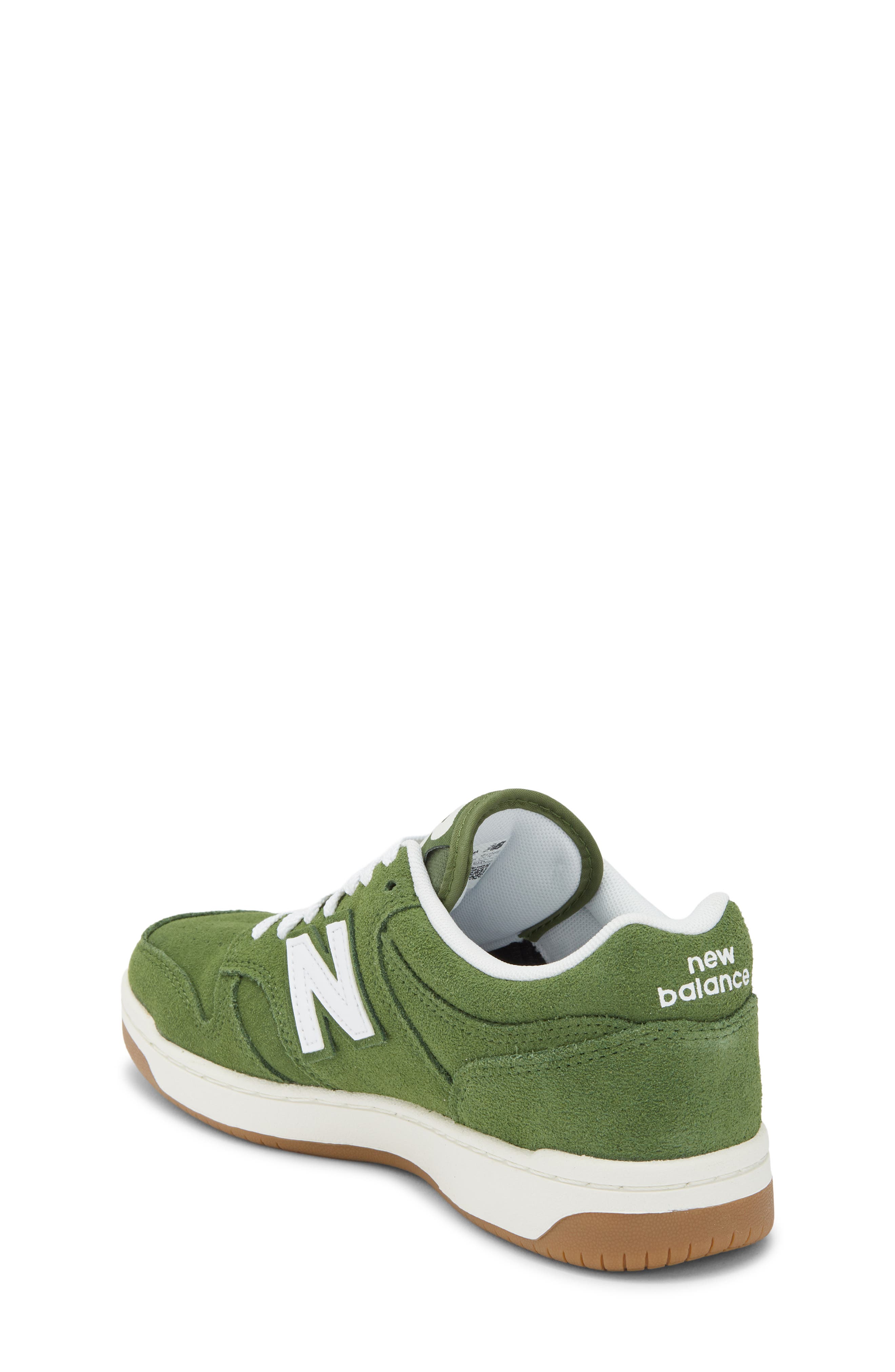 New Balance Kids' 480 Sneaker, Alternate, color, White/ Dark Alpine Green