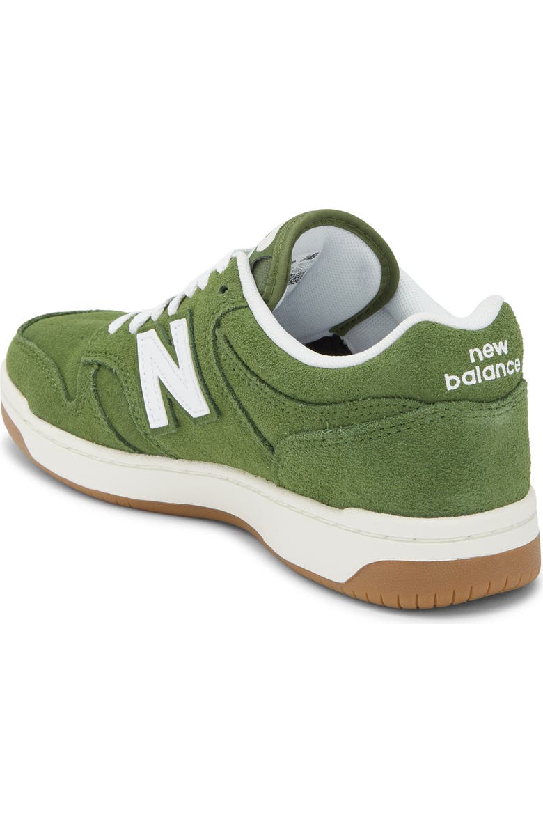 New Balance Kids' 480 Sneaker, Alternate, color, White/ Dark Alpine Green