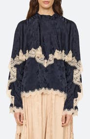 Sea Shay Floral Jacquard Lace Top