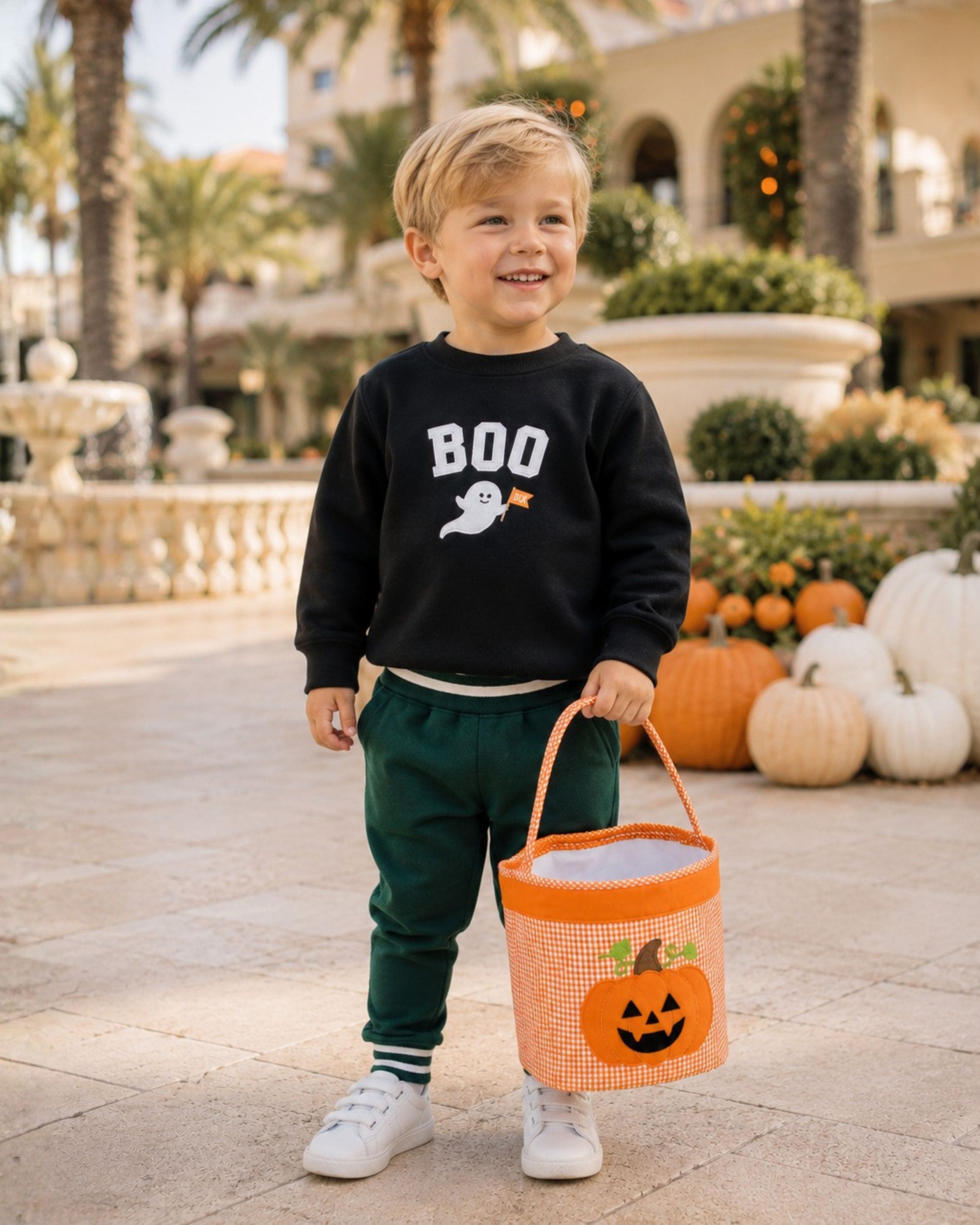 Jack-O-Lantern Halloween Trick-or-Treat Tote, Alternate, color, Orange