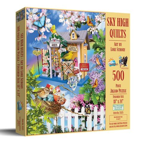 Sky High Quilts 500 piece Jigsaw Puzzle for Adults