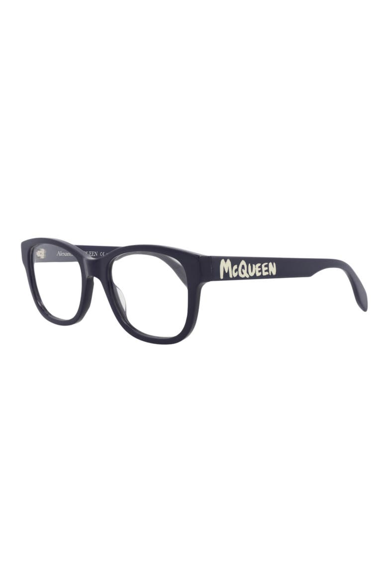 52mm Square Optical Glasses, Alternate, color, BLUE BLUE TRANSPARENT