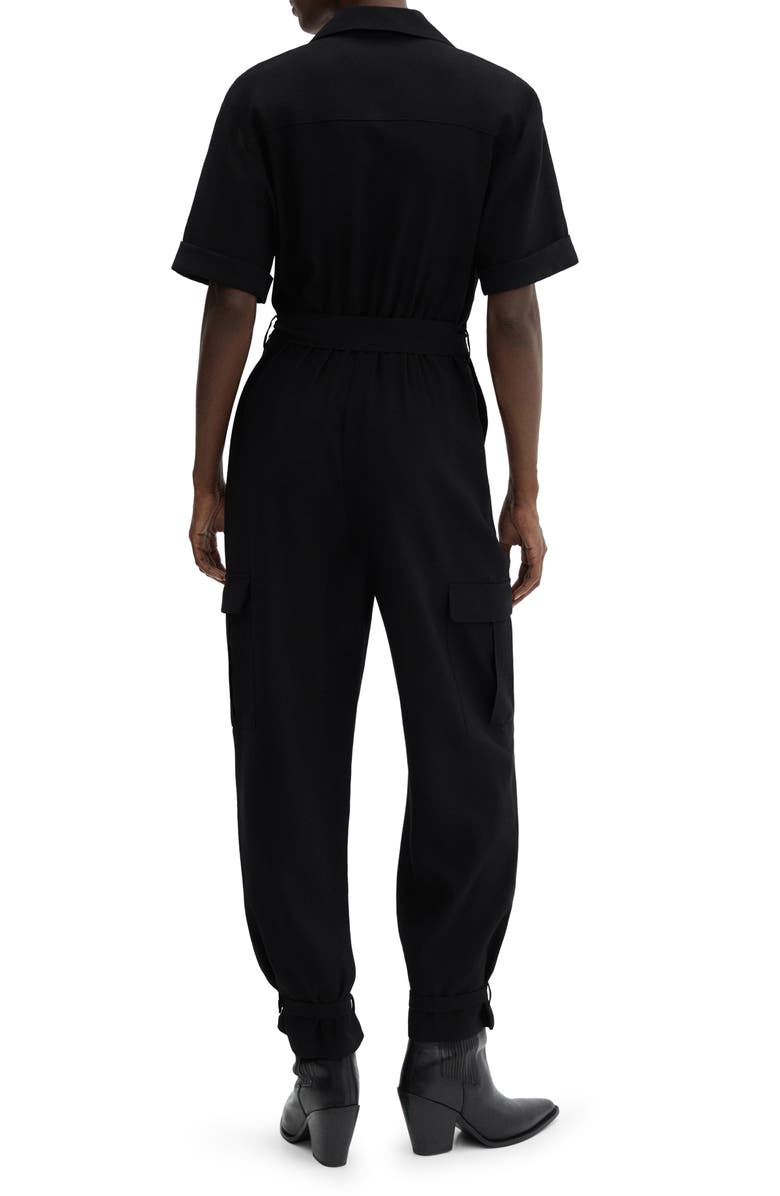 MANGO Belted Jumpsuit, Alternate, color,