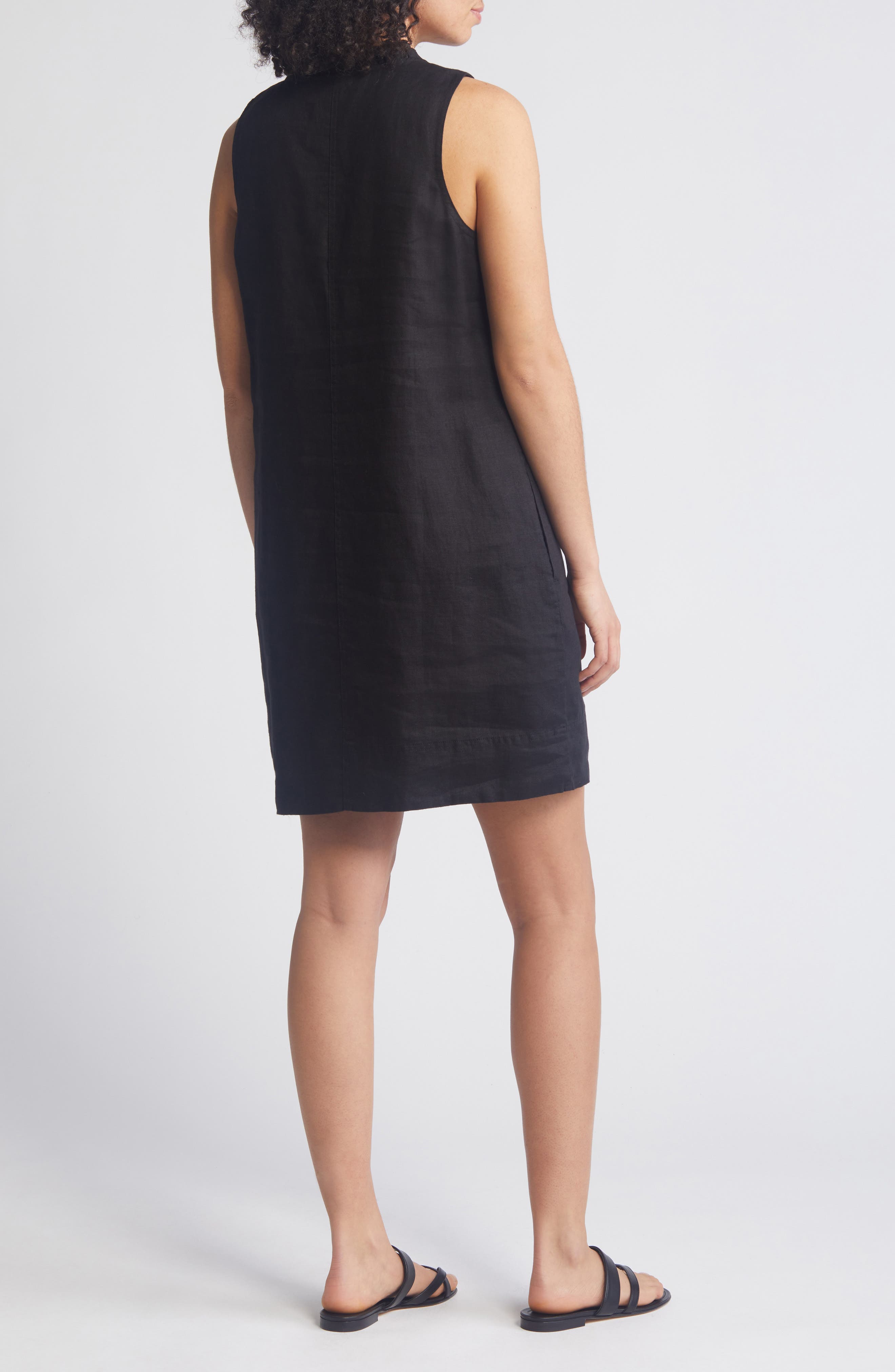Two Palms Double Ruffle Linen Dress - image 2