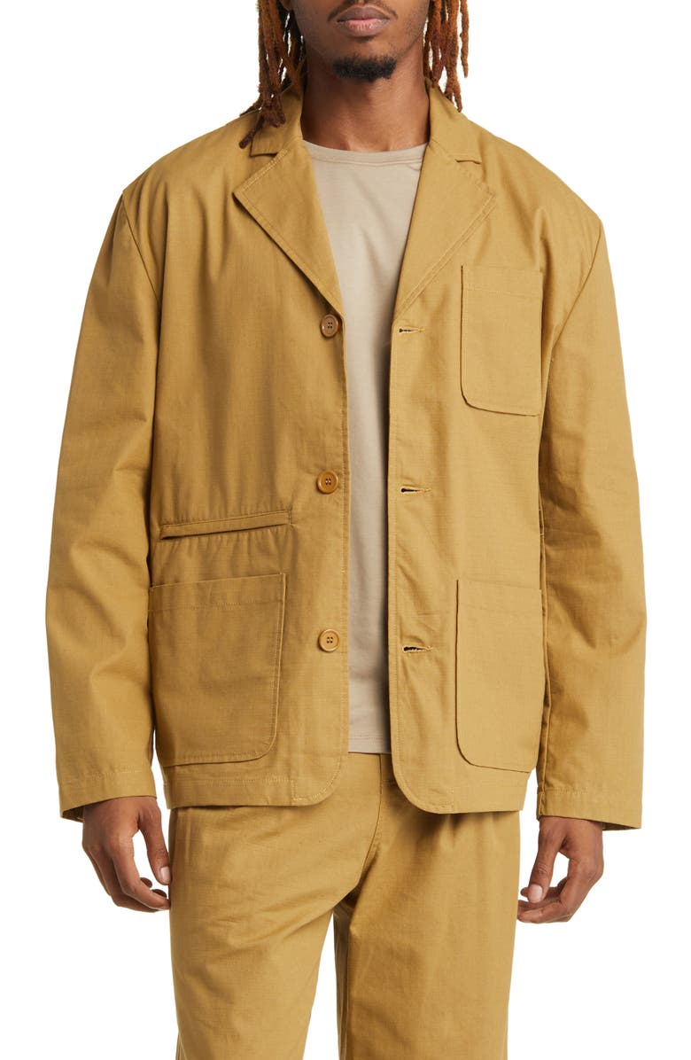 CHECKS Water Repellent Cotton Ripstop Travel Blazer, Main, color, 