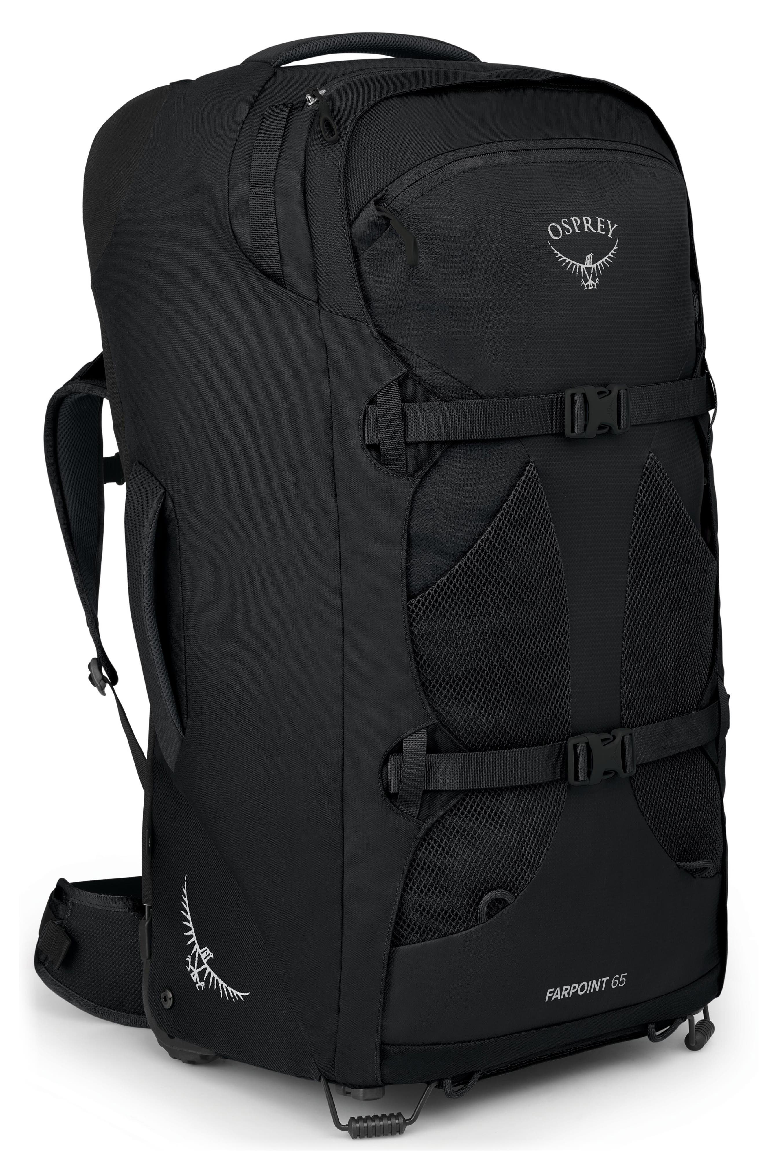 Osprey Farpoint<sup>®</sup> 65-Liter Wheeled Travel Backpack, Alternate, color, Black