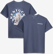 IMAGE ONE Men's Navy Kentucky Wildcats Comfort Colors Team Statue T-Shirt