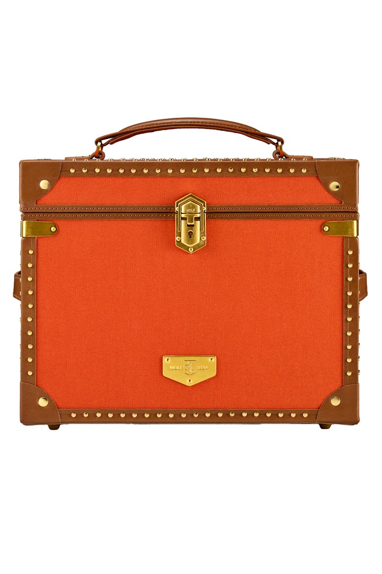 Ida Trunk Jewellery Box, Main, color, Orange
