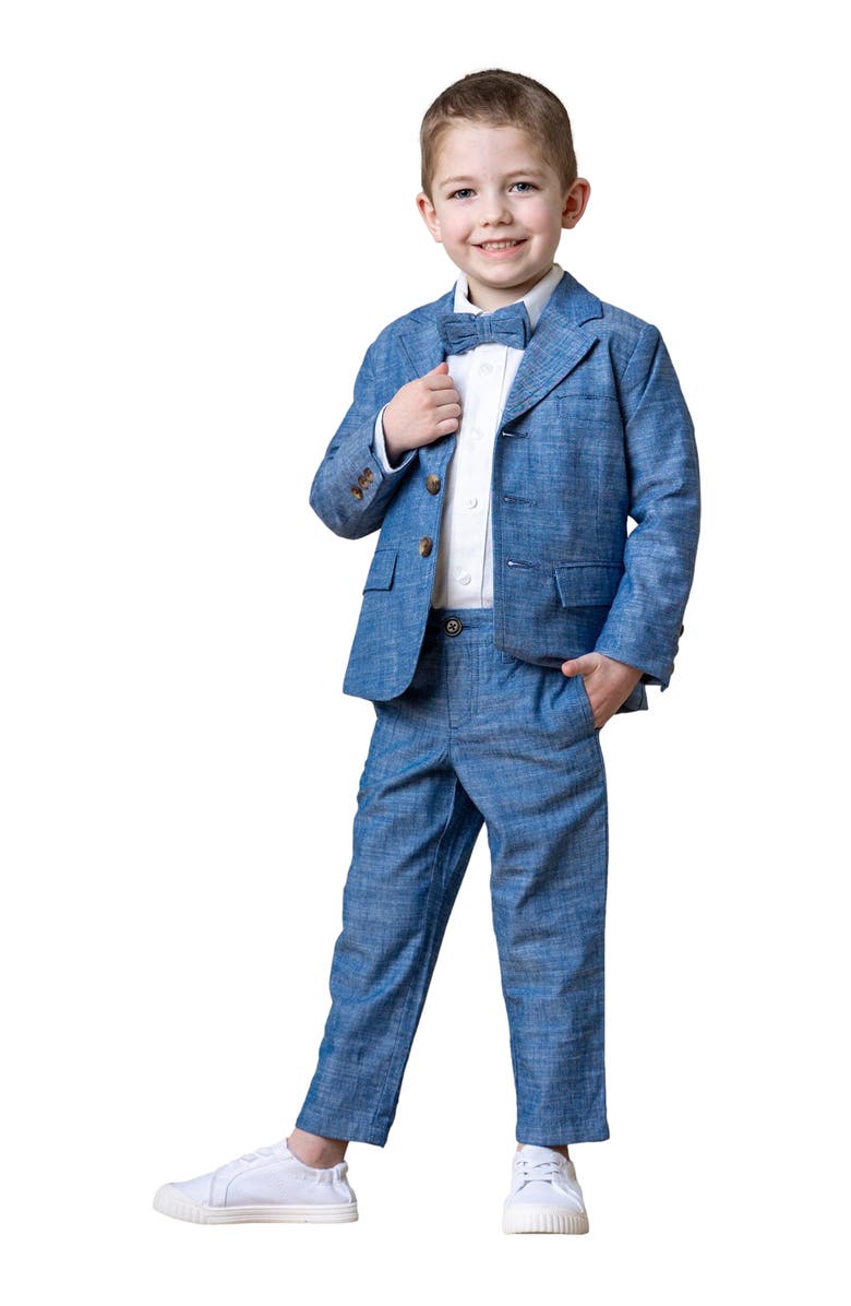 Hope & Henry Boys' Organic Chambray Suit Pant, Kids, Main, color, 