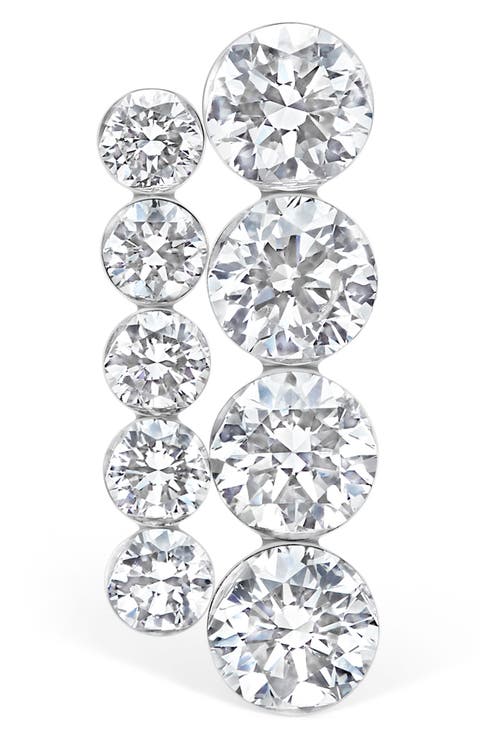 Apsara Invisible Setting Diamond Bar Single Earring