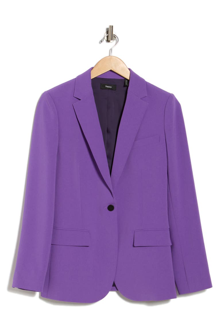 Staple Notch Lapel Blazer, Alternate, color, BRIGHT PEONY