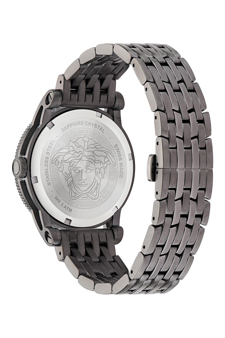 Palazzo Bracelet Watch, 43mm, Alternate, color, IP BLACK