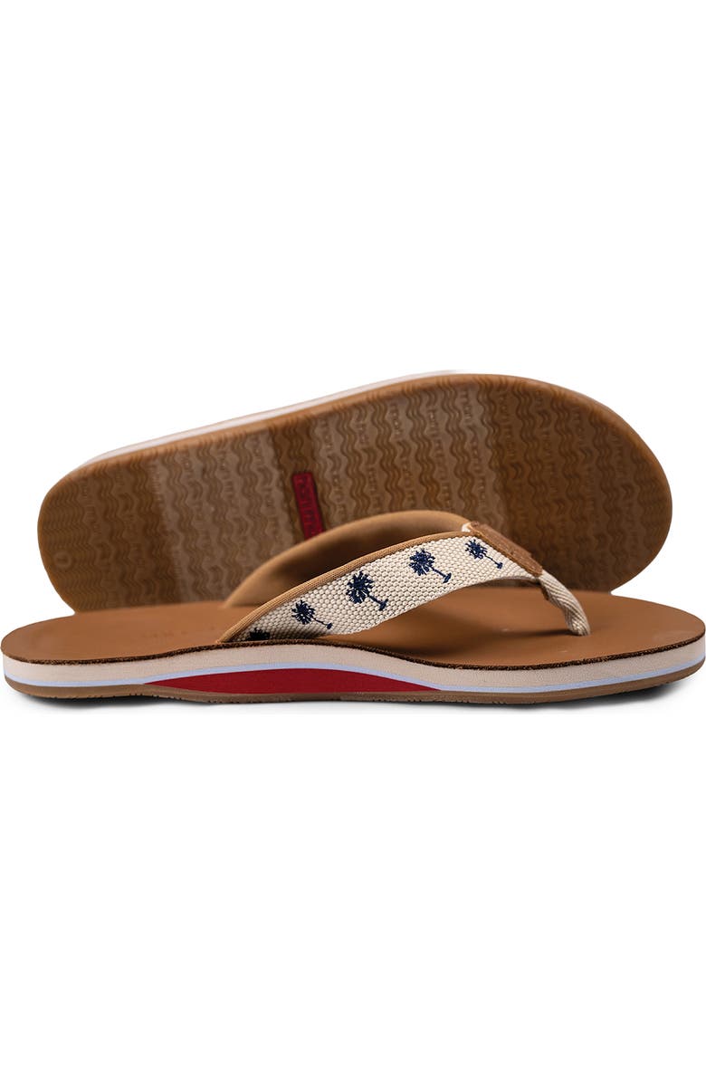 hari mari x Shep Rose Palm Waterproof Thong Sandal, Alternate, color, Cream