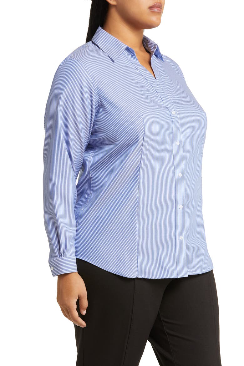 Stripe Easy Care Shirt, Alternate, color, BLUE/ WHITE