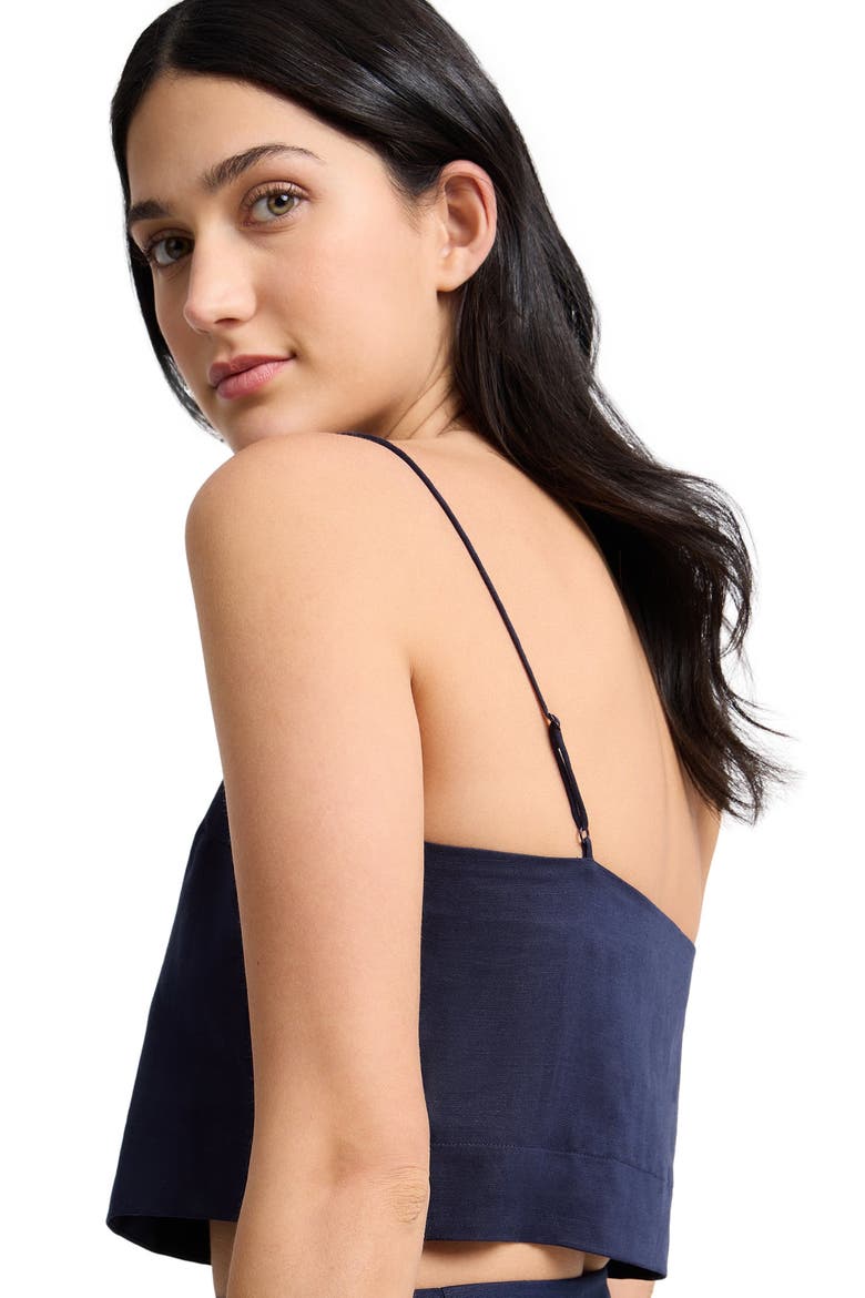 Cropped Cami Top, Alternate, color, Noir Navy