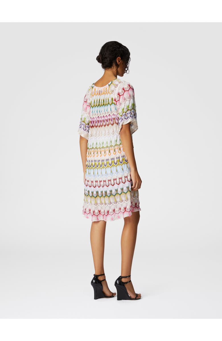 Missoni Short Dress With V-neck In Lace, Alternate, color,