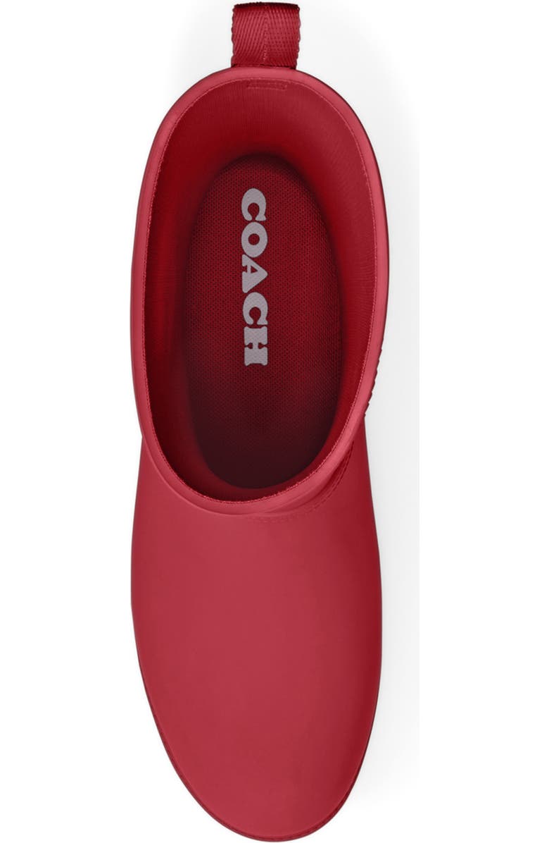 COACH Ryder Rain Boot, Alternate, color, Ruby.