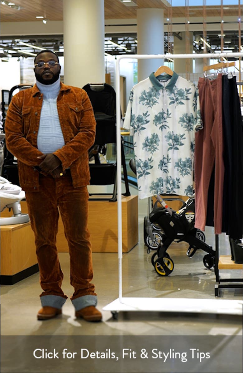 Featherweight Magnolia Floral Piqué Polo, sales video thumbnail