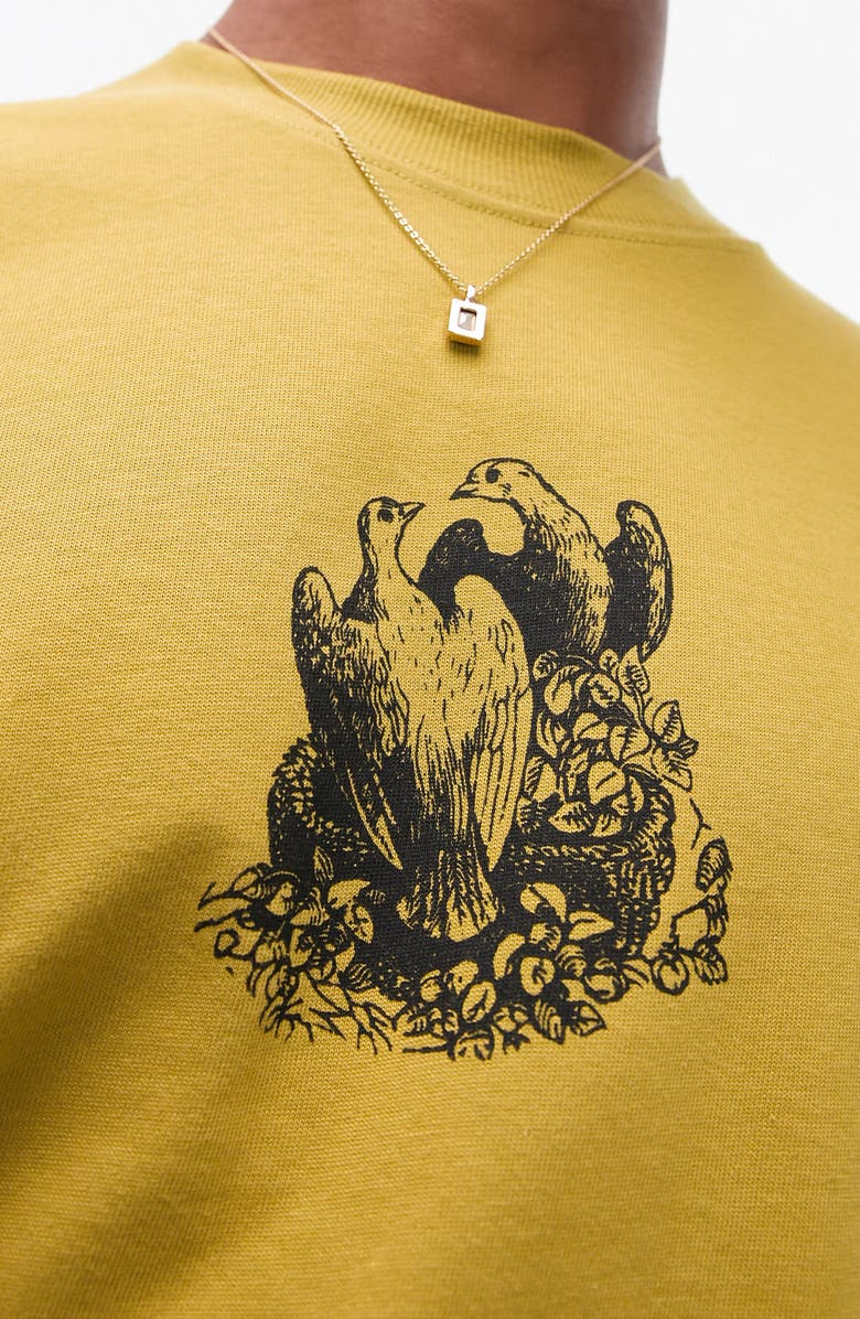 Topman Extreme Oversize Dove Graphic T-Shirt, Alternate, color,