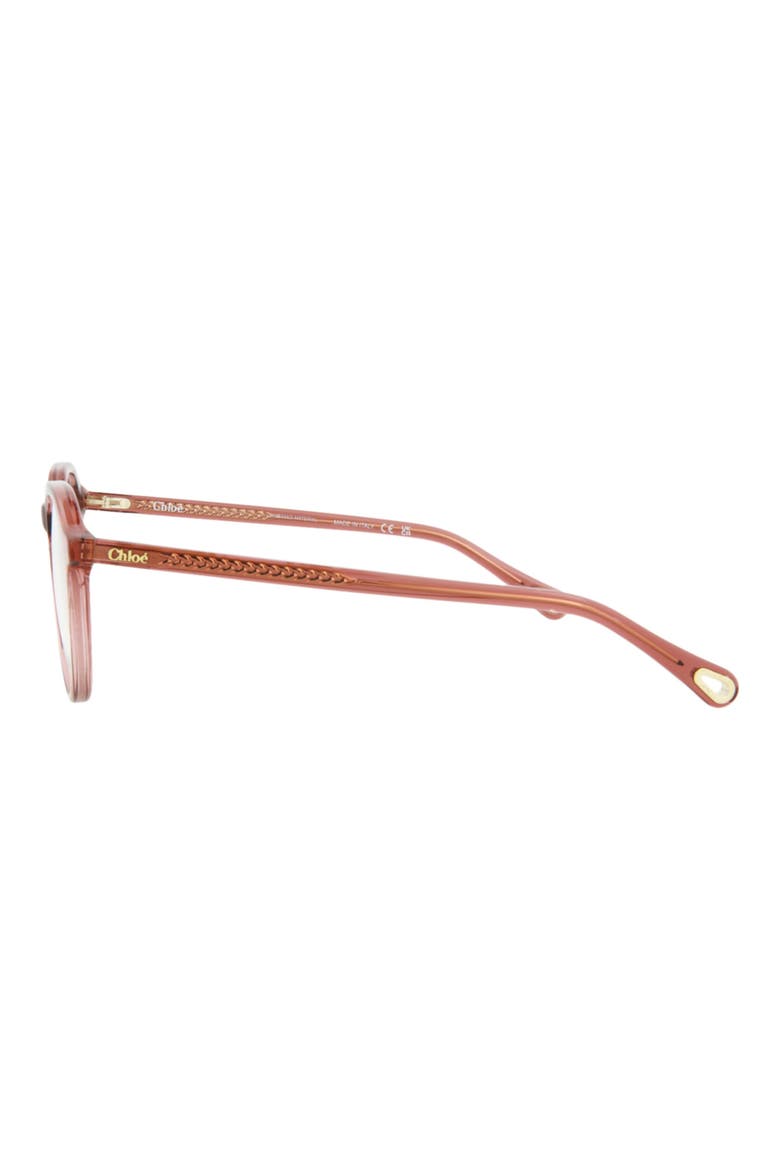 50mm Round Optical Glasses, Alternate, color, PINK PINK TRANSPARENT