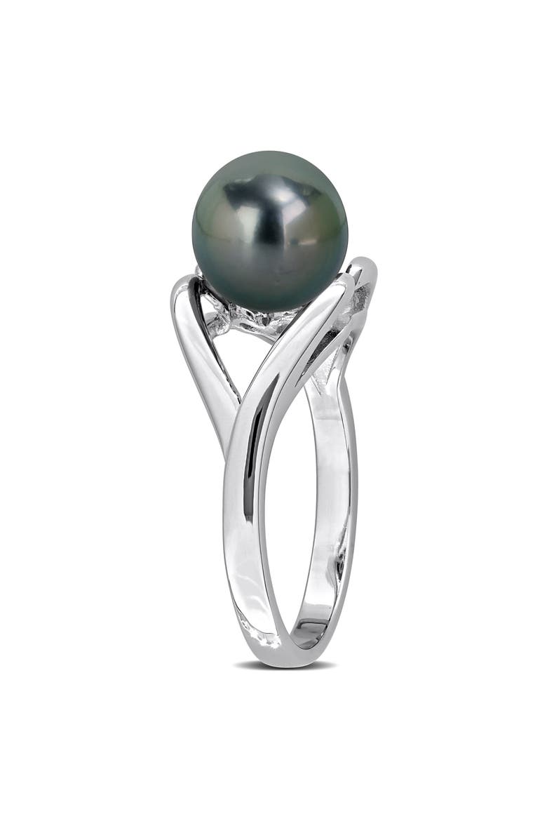 Cultured Tahitian Pearl Ring, Alternate, color, BLACK